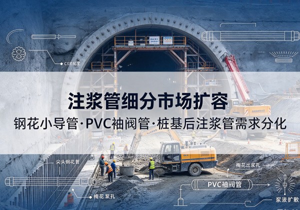 北川注浆管细分市场扩容，隧道钢花小导管、PVC 袖阀管、桩基后注浆管需求分化